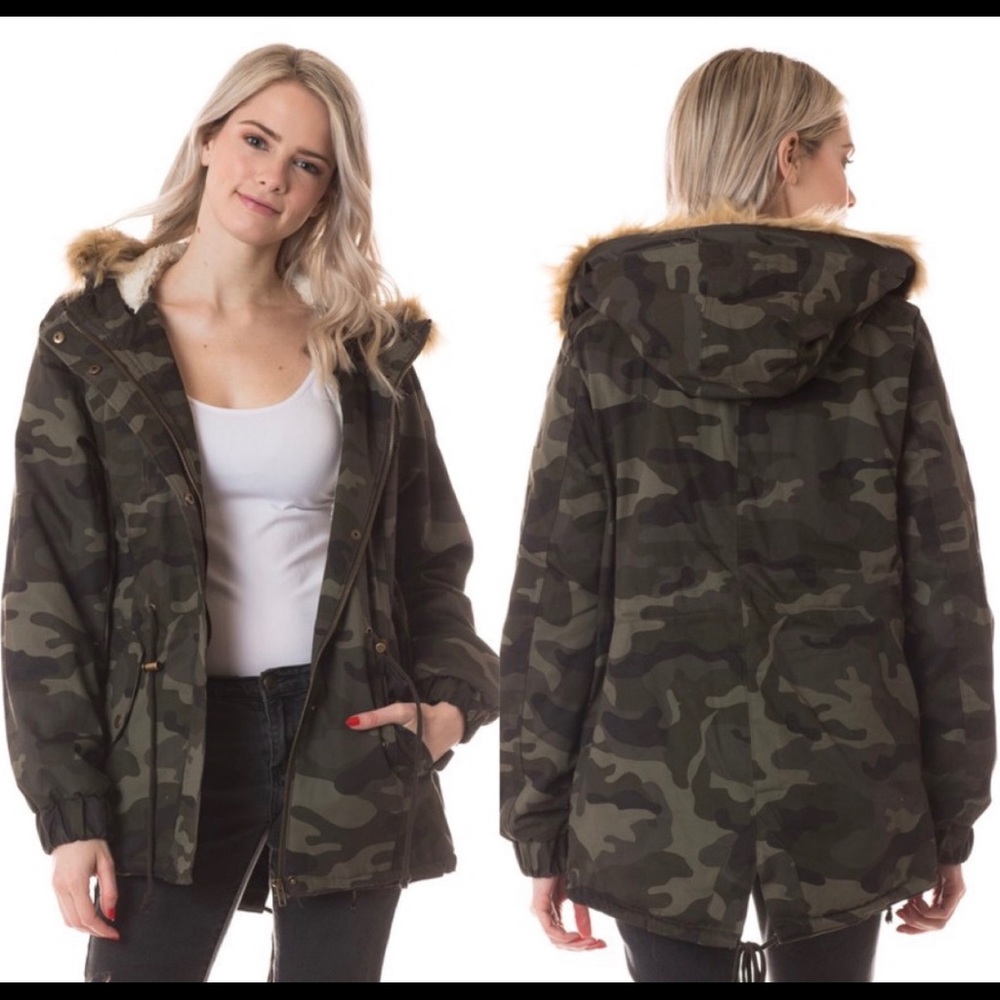 *Last One* Camo Jacket With Hood - Picture 2 of 4